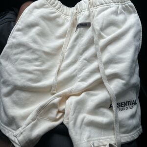 Essentials Cream Athletic Shorts